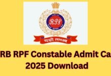 RRB RPF Constable Admit Card Download